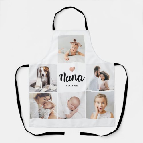 Simple and Chic  Heart Photo Collage for Nana Apron