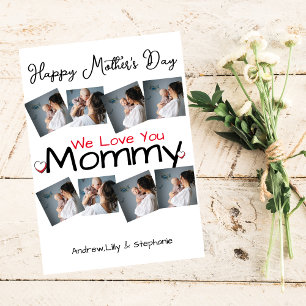 Simple and chic Mother Days Gift Photo Collage Holiday Card