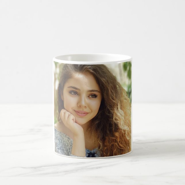 Simple and Chic Personalized Photo Coffee Mug (Center)