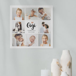 Simple and Chic | Photo Collage and Heart for Gigi Faux Canvas Print