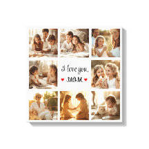 Simple and Chic Photo Collage Canvas for Mom Gift