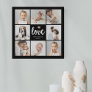 Simple and Chic Photo Collage | Love with Heart Faux Canvas Print