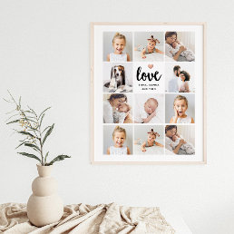 Simple and Chic Photo Collage | Love with Heart Poster