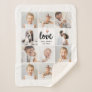 Simple and Chic Photo Collage | Love with Heart Sherpa Blanket