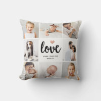 Mother's Day We Love You Photo Collage Throw Pillow, Zazzle in 2023