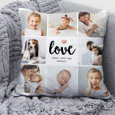 For Her 6 Photo Collage Personalized Small Throw Pillow