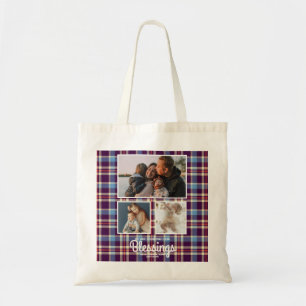 Simple and Chic Photo Collage Love with Heart Tote Bag