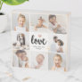Simple and Chic Photo Collage | Love with Heart Wooden Box Sign