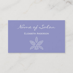 Simple and Chic Salon in Violet Lavender Floral Business Card