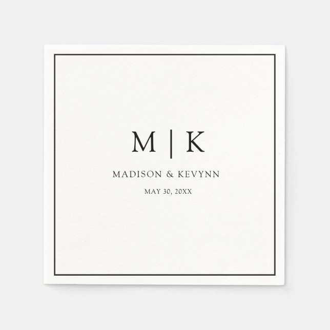 Simple and Chic | Wedding Napkins (Front)
