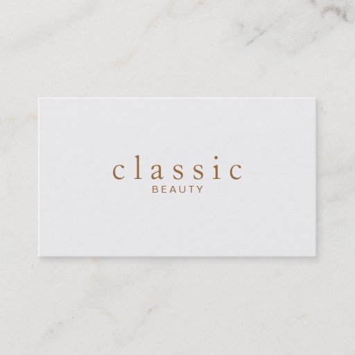 Customizable Simple and Classic Beauty Light Gray Minimalistic Business Card Templates