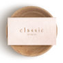 Simple and Classic Beauty Pink Linen Look Business Card