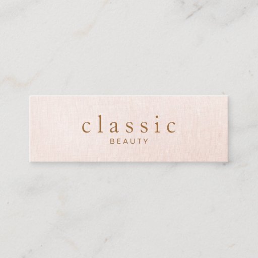 Customizable Simple and Classic Beauty Pink Linen Look Business Card Templates