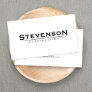 Simple and Classic White Construction Company Business Card