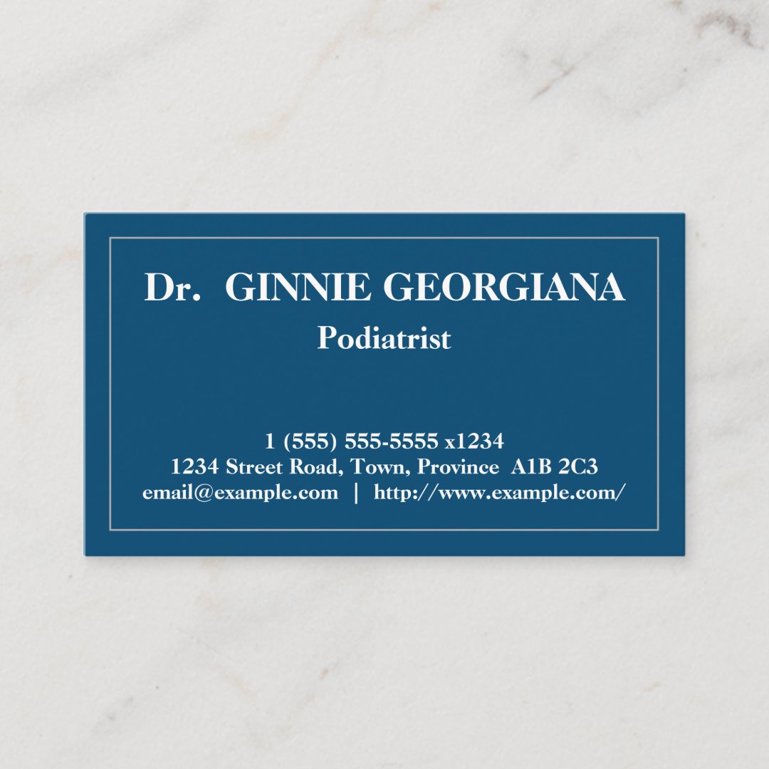 Simple and Classy Podiatrist Business Card | Zazzle