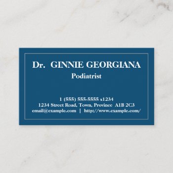 Simple And Classy Podiatrist Business Card by AponxBusinessCards at Zazzle