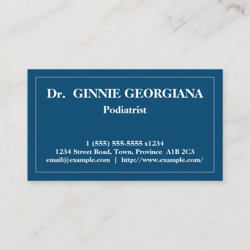 Simple and Classy Podiatrist Business Card
