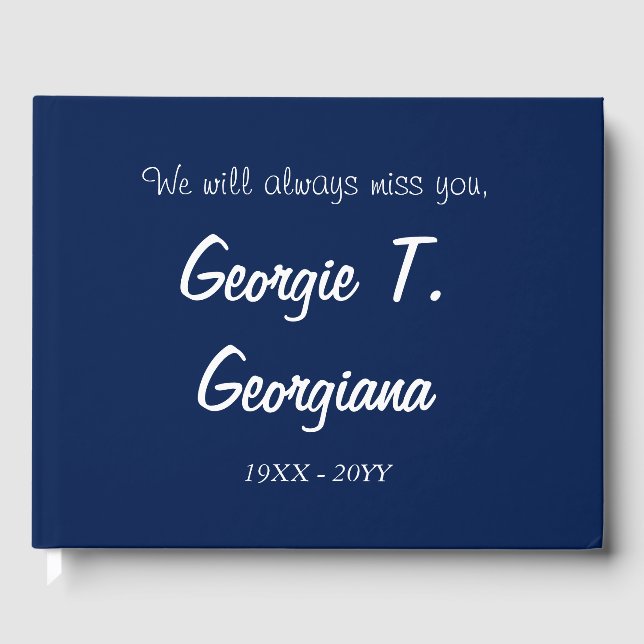 Simple and Clean Funeral/Memorial Guest Book (Front)