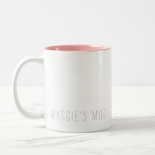 Simple and Clean Mug with Name (Left)
