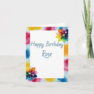simple and colorful design in corner,birthday card