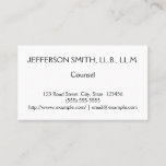 [ Thumbnail: Simple and Conservative Counsel Business Card ]