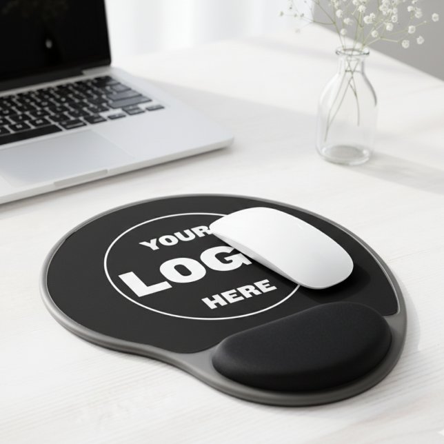 Simple and Custom Logo Upload Black Gel Mouse Pad (Simple and Custom Logo Upload Black Gel Mouse Pad)
