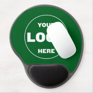 Simple and Custom Logo Upload Black Gel Mouse Pad