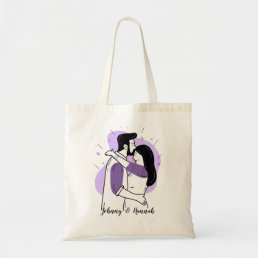 Simple and cute couple tote bag
