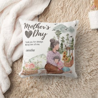 Simple and cute mother-daughter | son