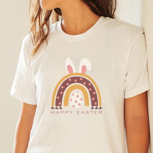 Simple and cute rabbit ears rainbow T_Shirt