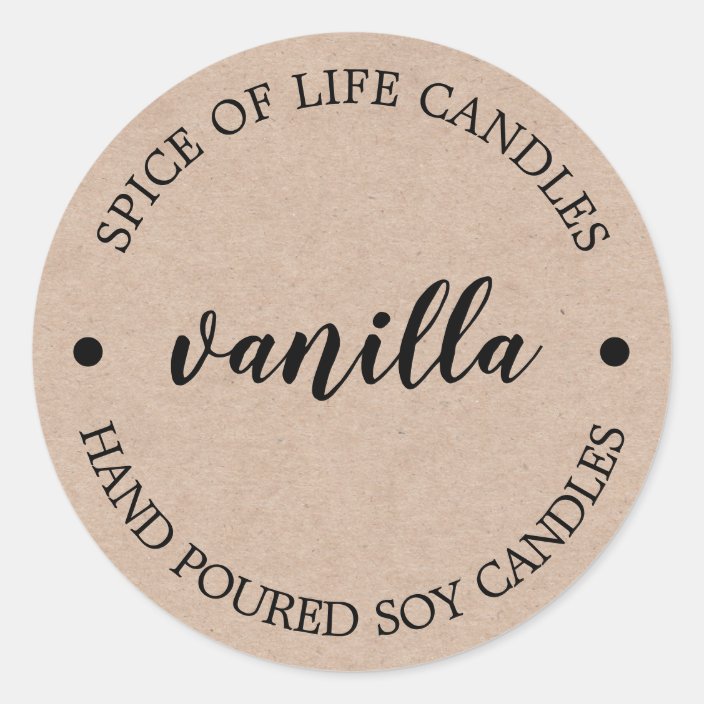 Simple And Easy Kraft Candle Business Labels