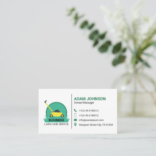 Simple and Effective Lawn Care Customizable Business Card
