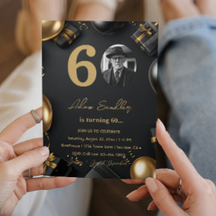 Simple and Elegant 60th birthday party 1 Invitation