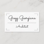 [ Thumbnail: Simple and Elegant Architect Business Card ]