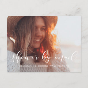 Simple and elegant Baby Shower by mail photo Postcard