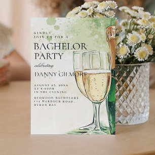 Simple and Elegant Bachelor Party Invitation