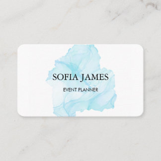 Simple and Elegant Black and Blue Business Card 