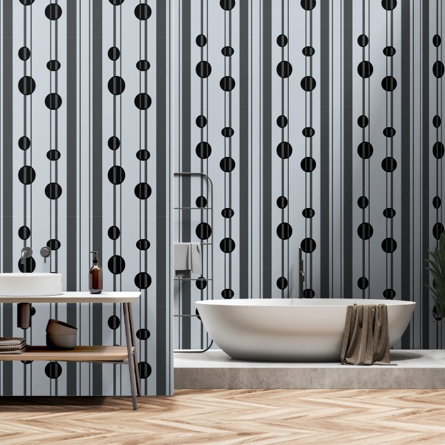 Simple and elegant black and gray  wallpaper  (Bathroom)