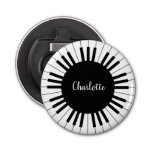 Simple And Elegant Black And White Piano Keyboard Bottle Opener at Zazzle
