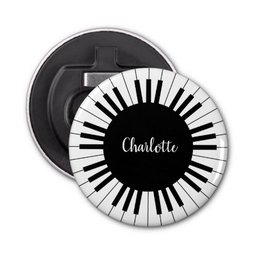 Simple and Elegant Black and White Piano Keyboard Bottle Opener