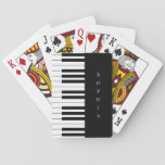 Simple And Elegant Black And White Piano Keyboard  Playing Cards at Zazzle