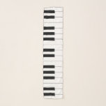 Simple and Elegant Black and White Piano Keyboard Scarf<br><div class="desc">Scarf contain a piano keyboard design,  cool gift for music teachers,  piano instructor,  piano player,  piano composer,  musician,  piano lover,  women,  girls.</div>