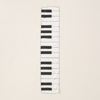 Simple and Elegant Black and White Piano Keyboard Scarf