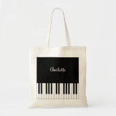 Custom piano keys tote bag for teacher and student