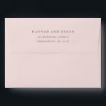Simple and Elegant Blush Pink | Wedding Envelope<br><div class="desc">This romantic and elegant wedding envelope is a soft,  blush pink solid color. Your return address is pre-printed on the back flap in modern gray text.</div>