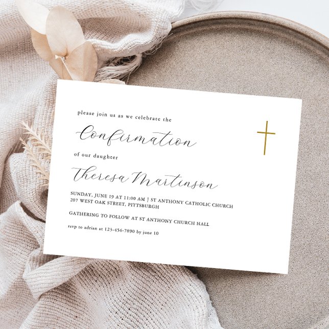 Simple and Elegant Calligraphy Confirmation Invitation (Creator Uploaded)
