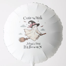 Simple and Elegant Cute witch first Halloween Balloon