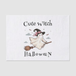 Simple and Elegant Cute witch first Halloween Tissue Paper