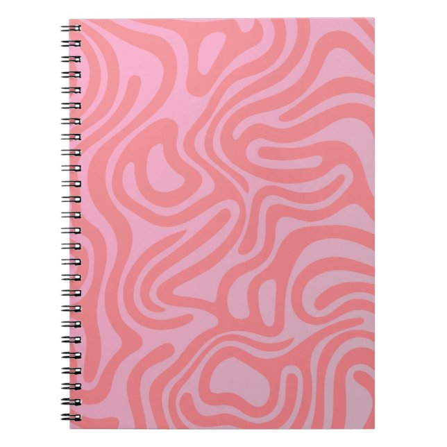 Simple and elegant design abstract spiral notebook (Front)