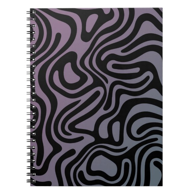Simple and elegant design abstract spiral notebook (Front)